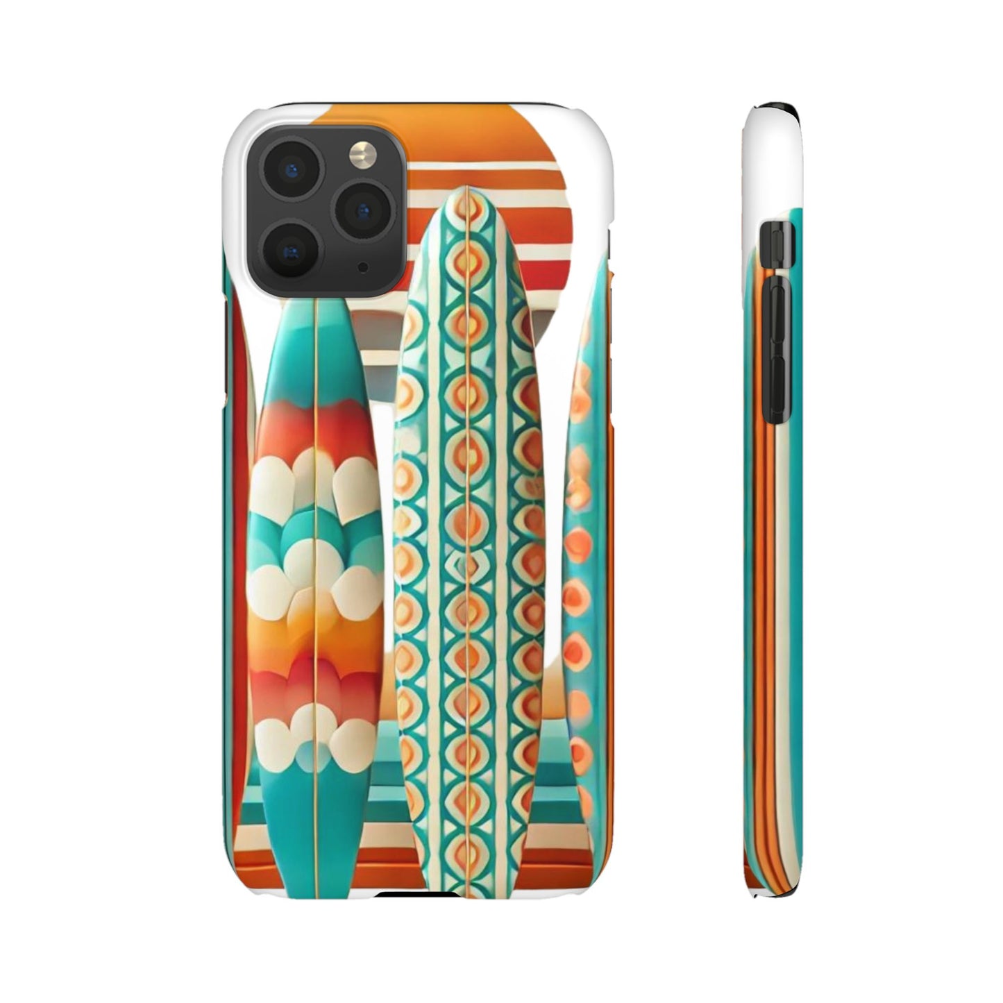 Retro Beach Surfboard Snap Phone Case