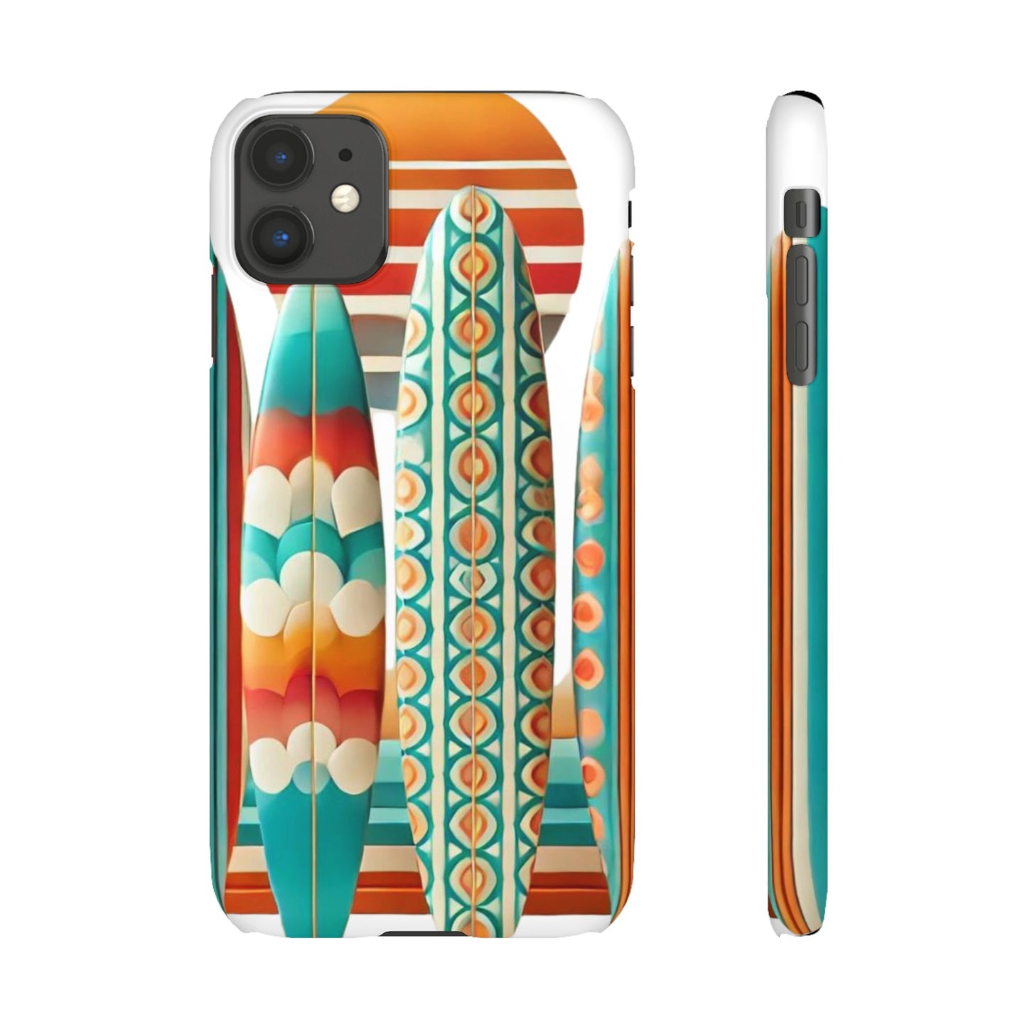 Retro Beach Surfboard Snap Phone Case