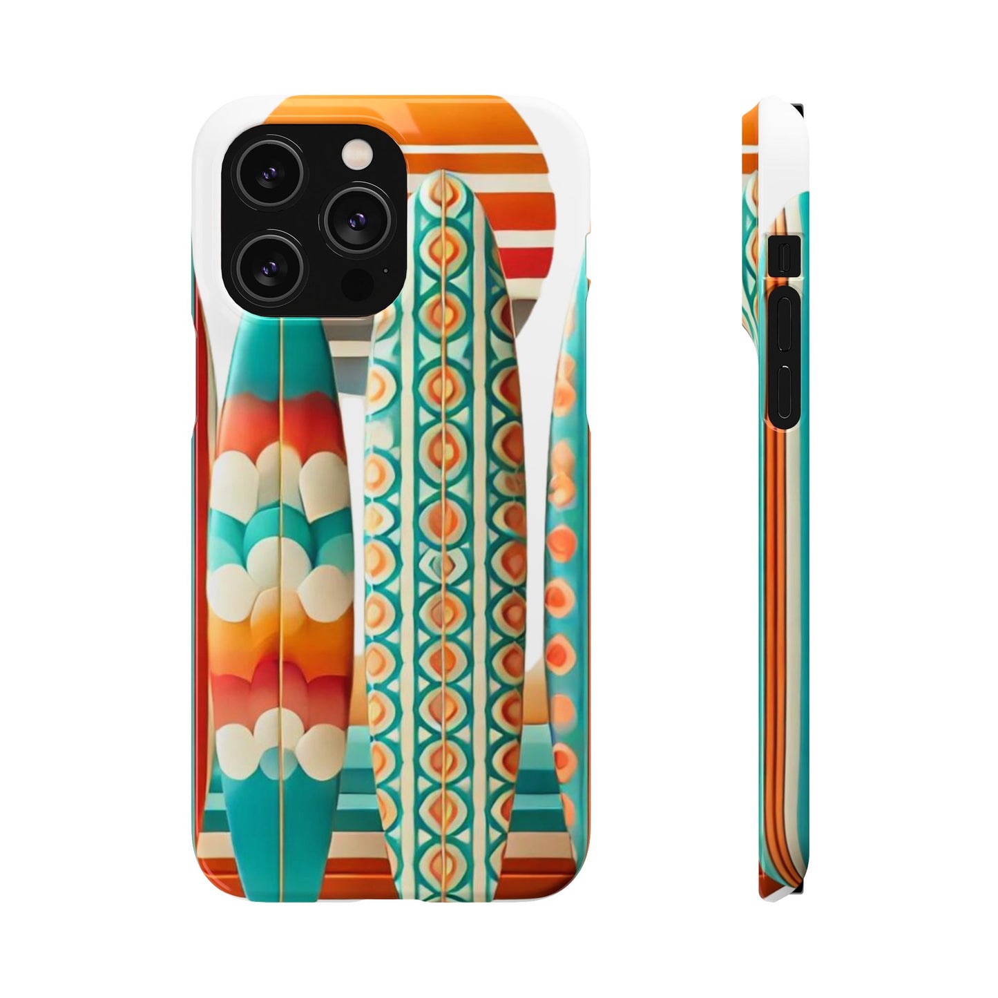 Retro Beach Surfboard Snap Phone Case