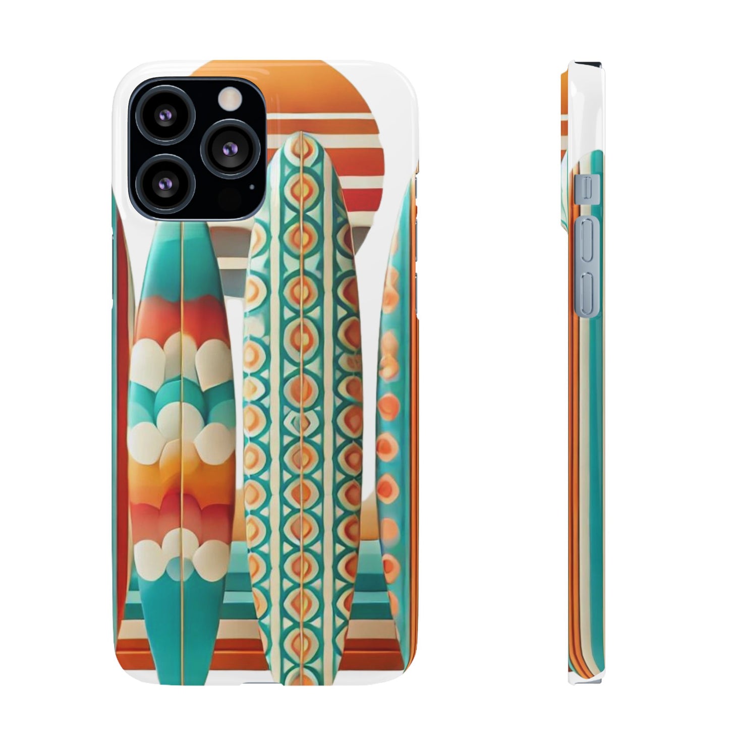 Retro Beach Surfboard Snap Phone Case