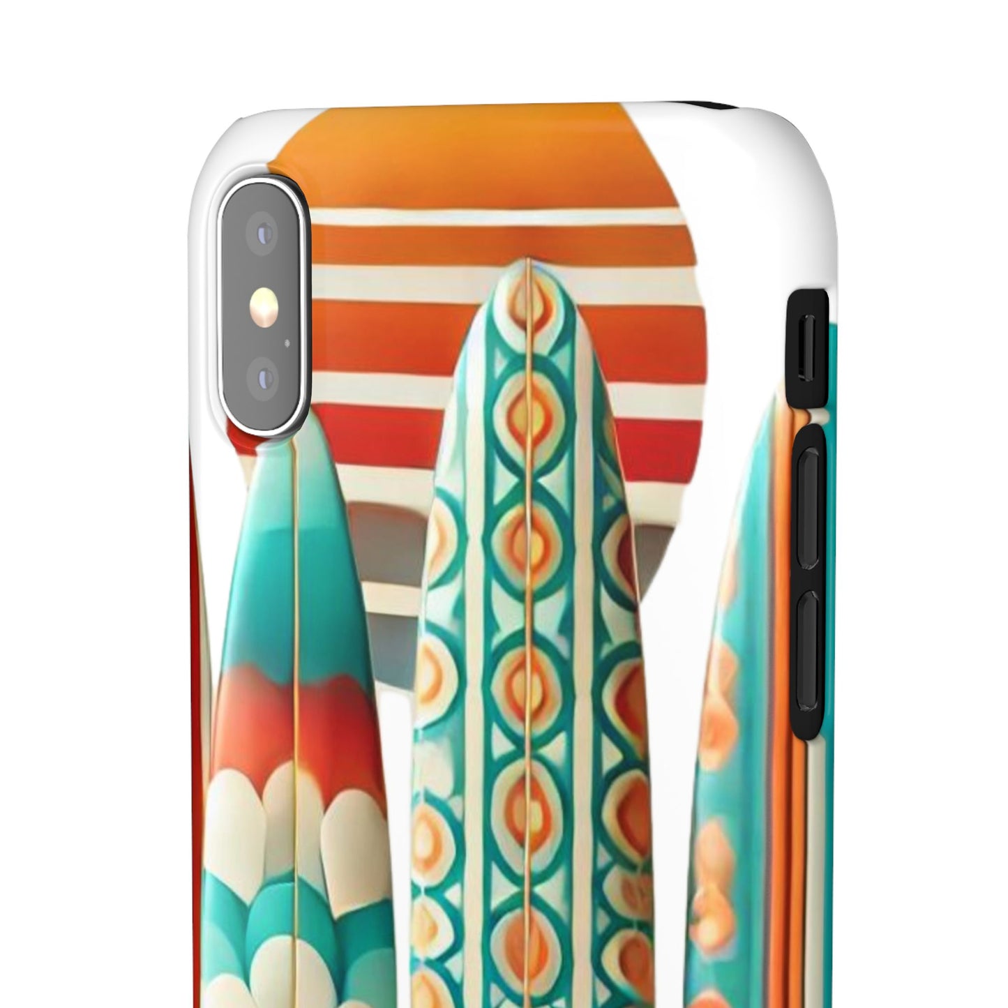 Retro Beach Surfboard Snap Phone Case