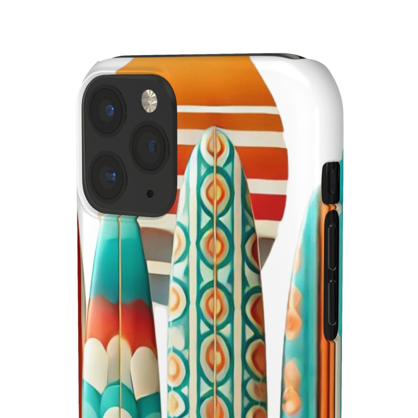 Retro Beach Surfboard Snap Phone Case