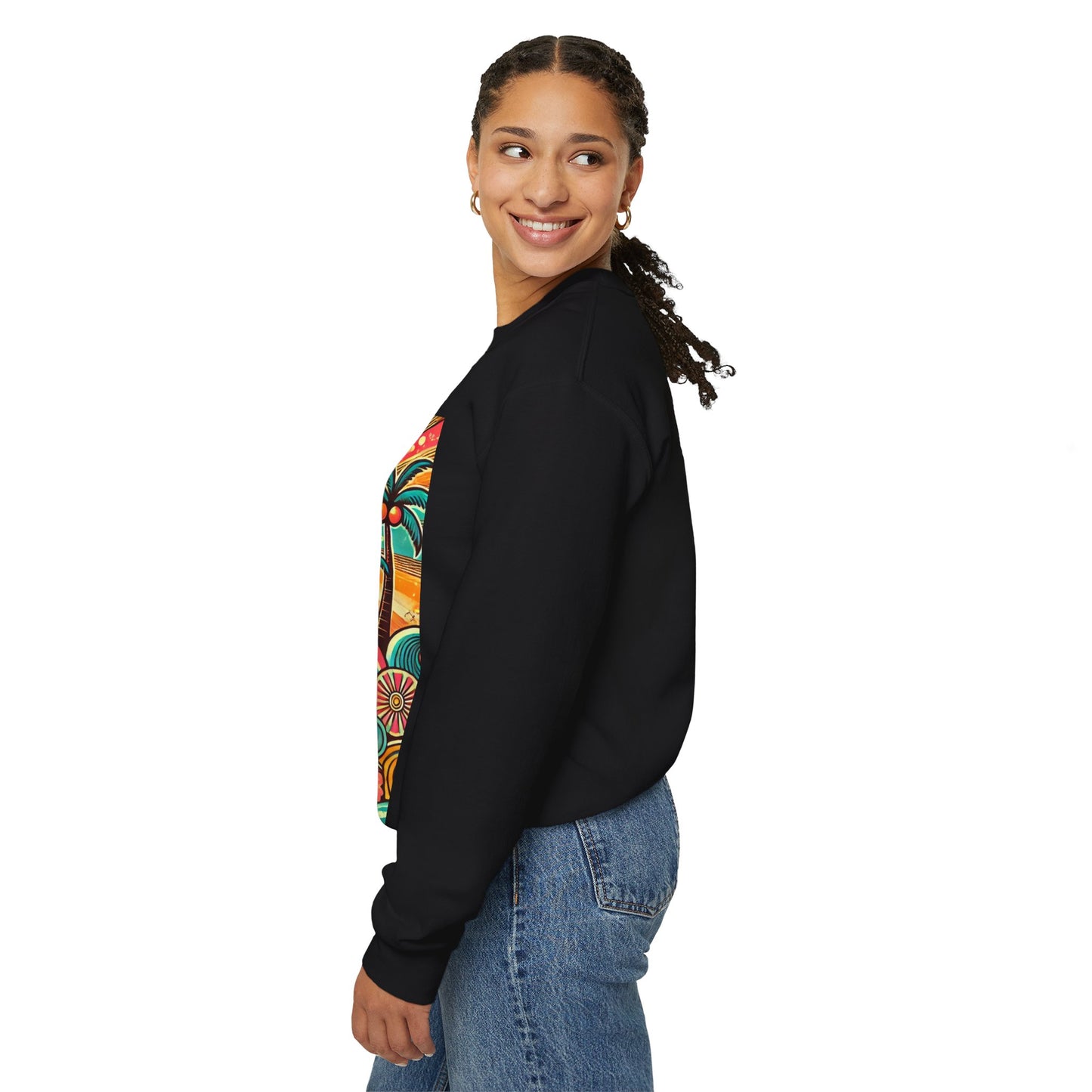 Groovy Sunburst Unisex Crewneck Sweatshirt