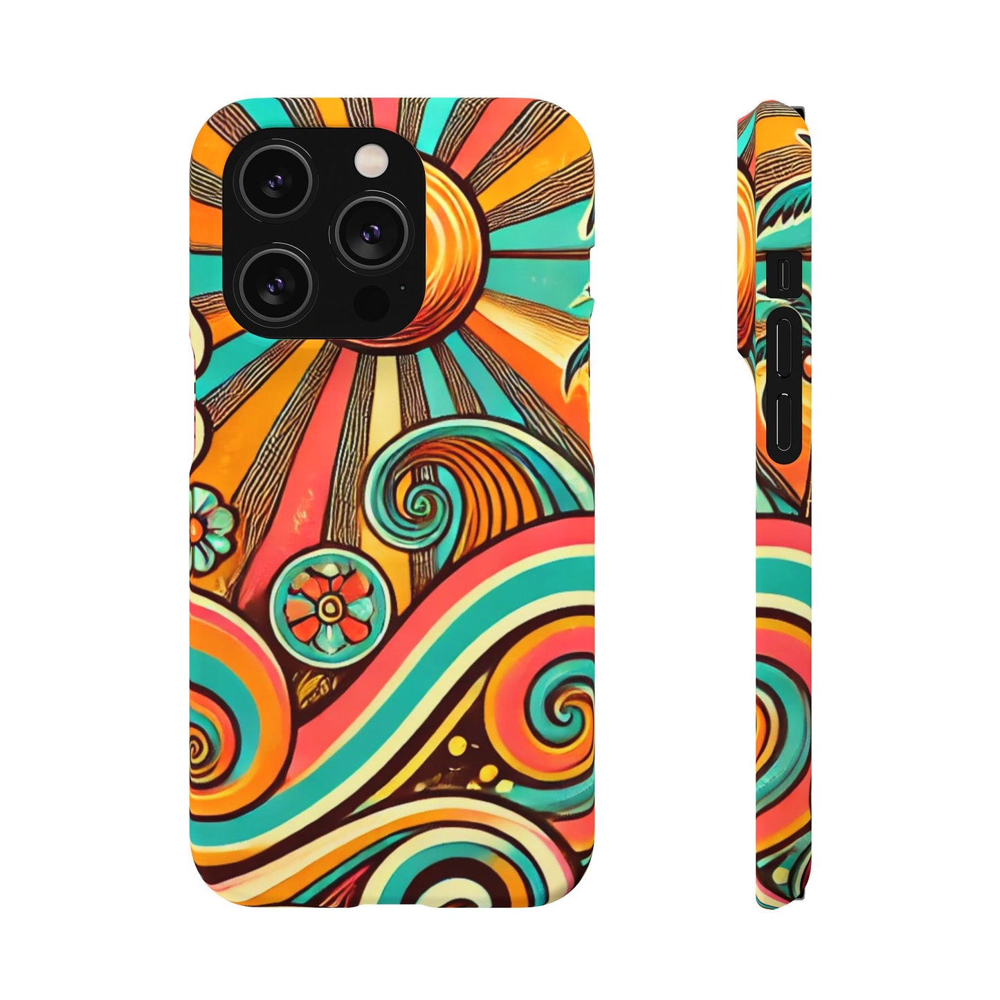 Groovy Sunburst Snap Phone Case