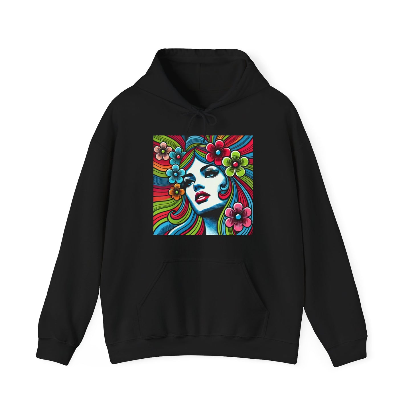 Psychedelic Flower Power Pop Art Hooded Unisex Sweatshirt - Hoodie