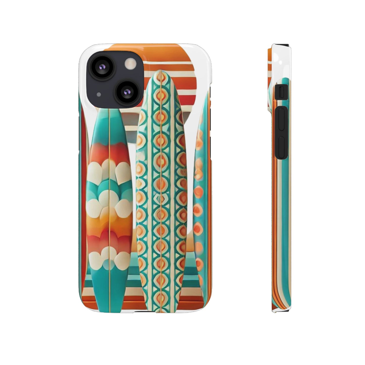 Retro Beach Surfboard Snap Phone Case