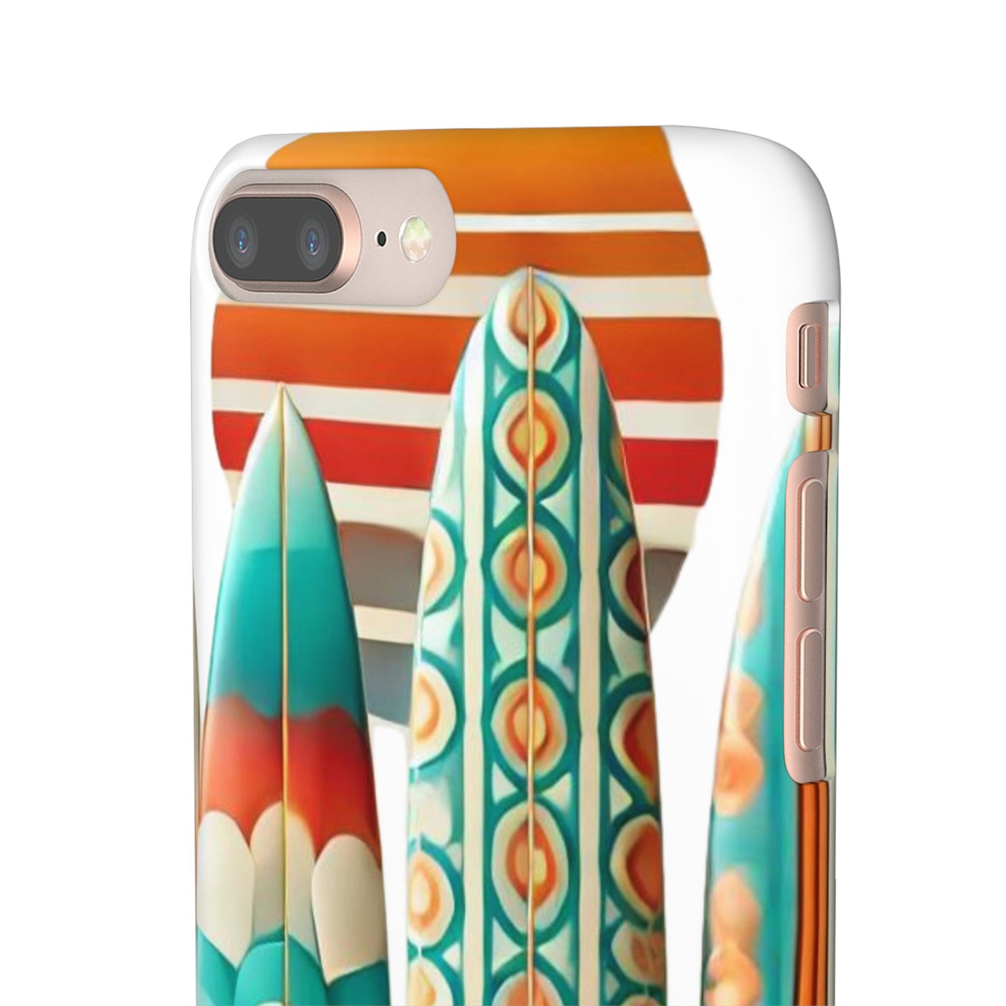 Retro Beach Surfboard Snap Phone Case