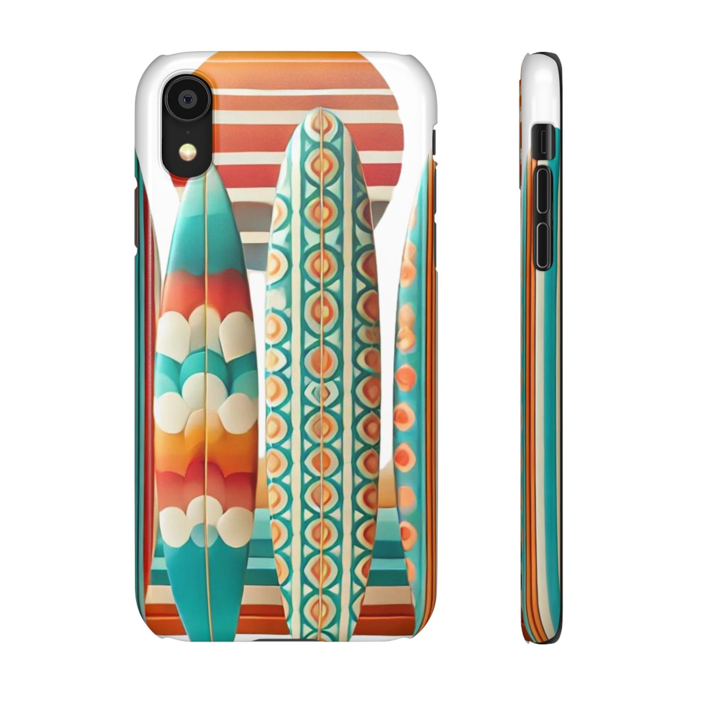 Retro Beach Surfboard Snap Phone Case