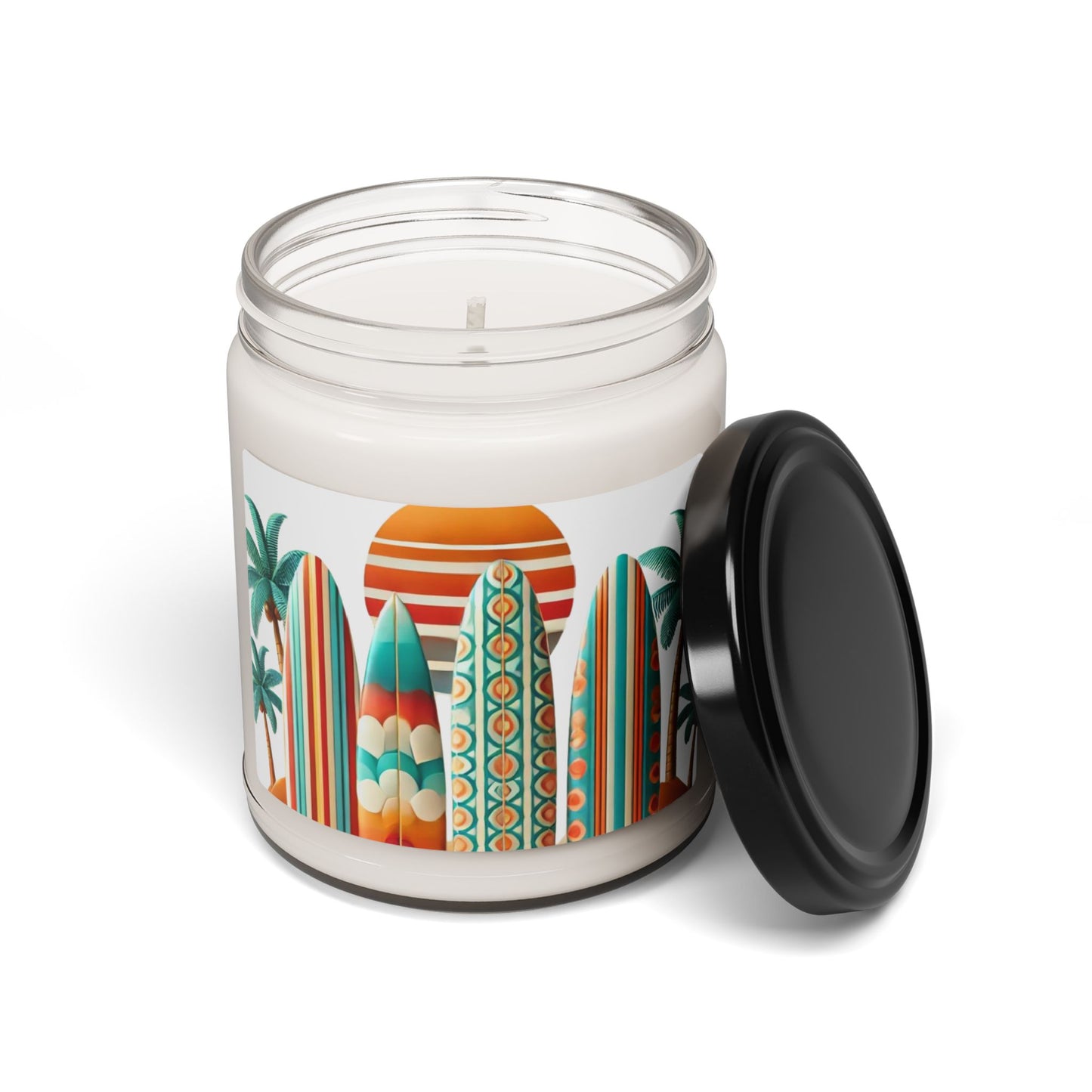 Retro Beach Surfboard Scented Soy Candle - 9oz