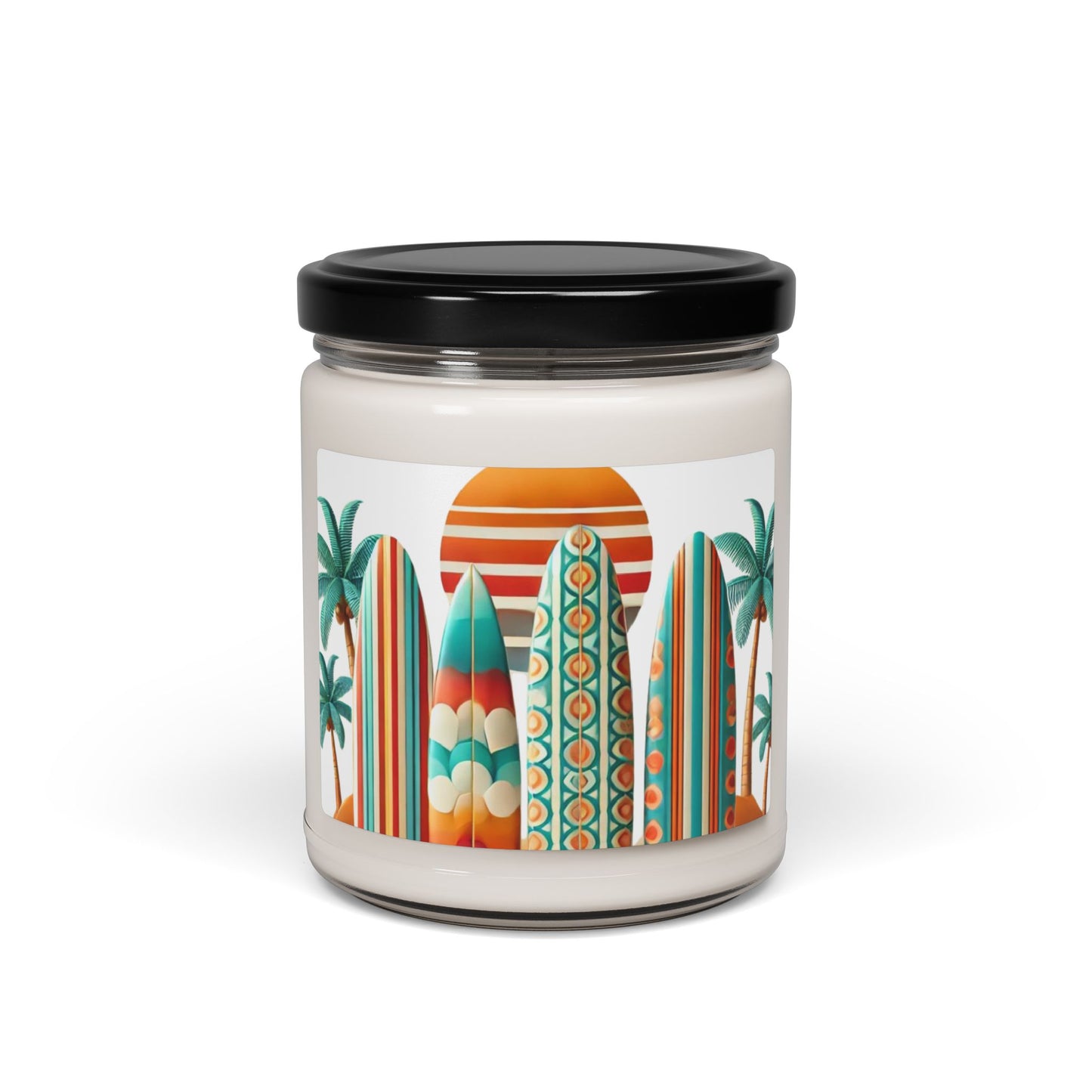 Retro Beach Surfboard Scented Soy Candle - 9oz