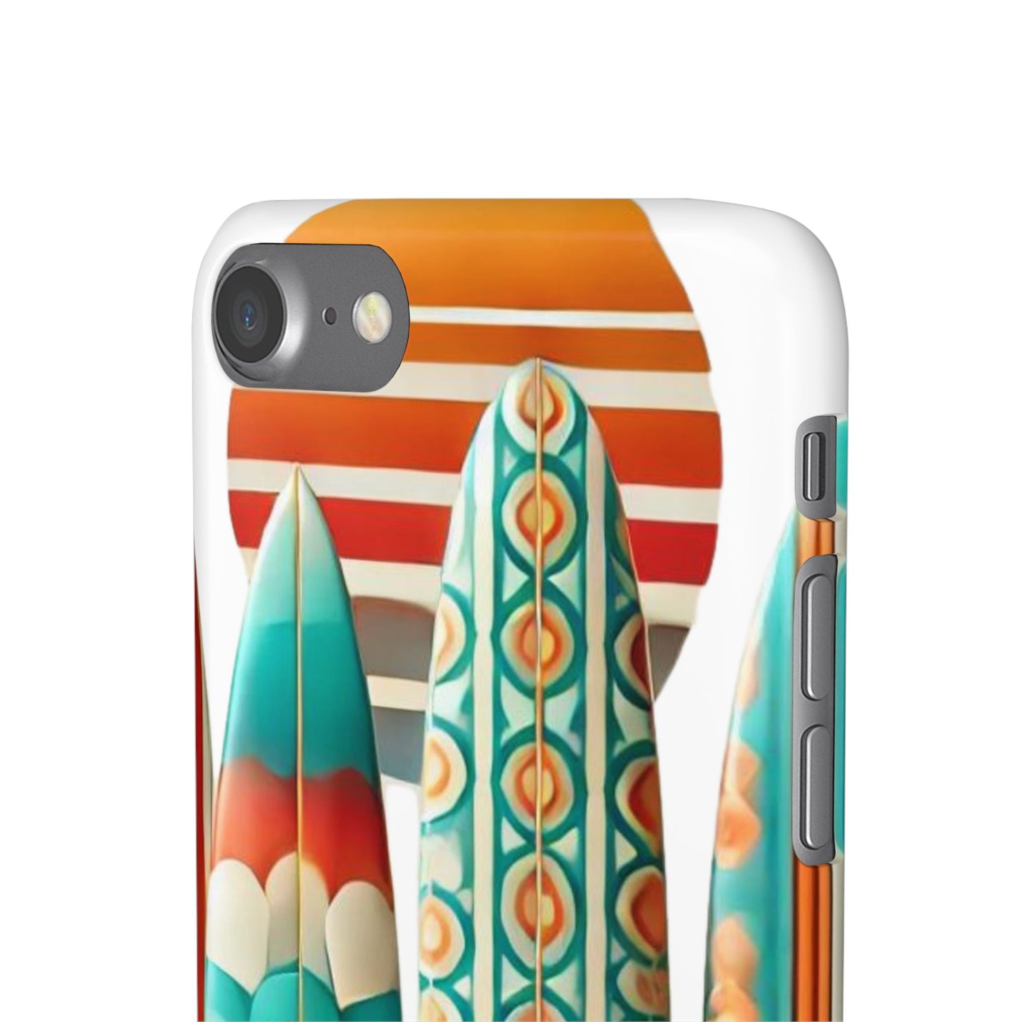 Retro Beach Surfboard Snap Phone Case