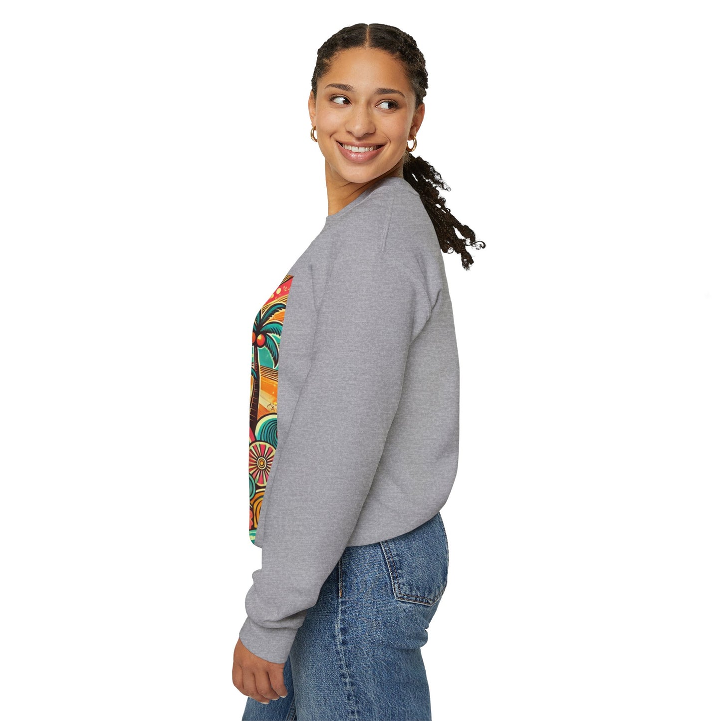 Groovy Sunburst Unisex Crewneck Sweatshirt