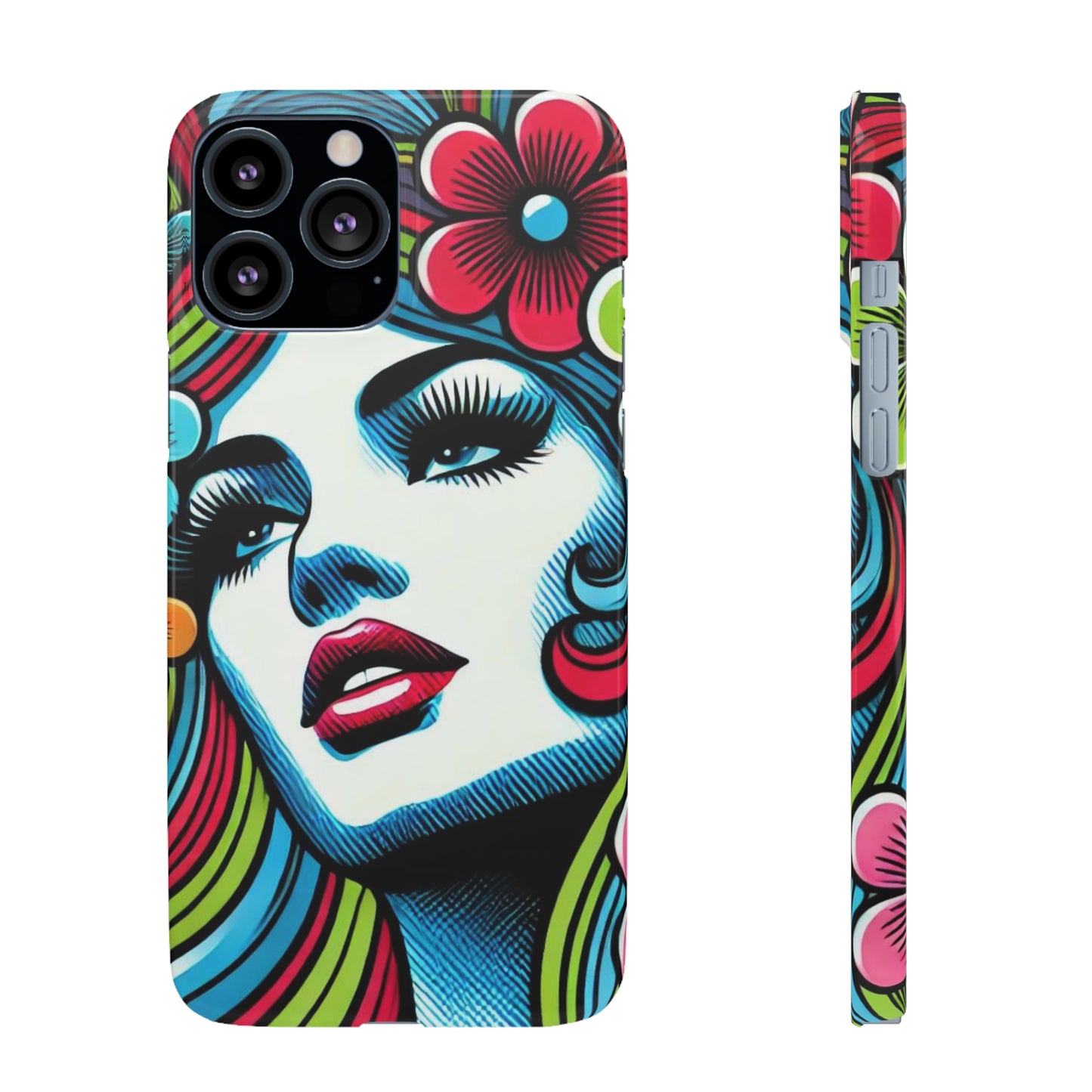 Psychedelic Flower Power Pop Art Snap Phone Case