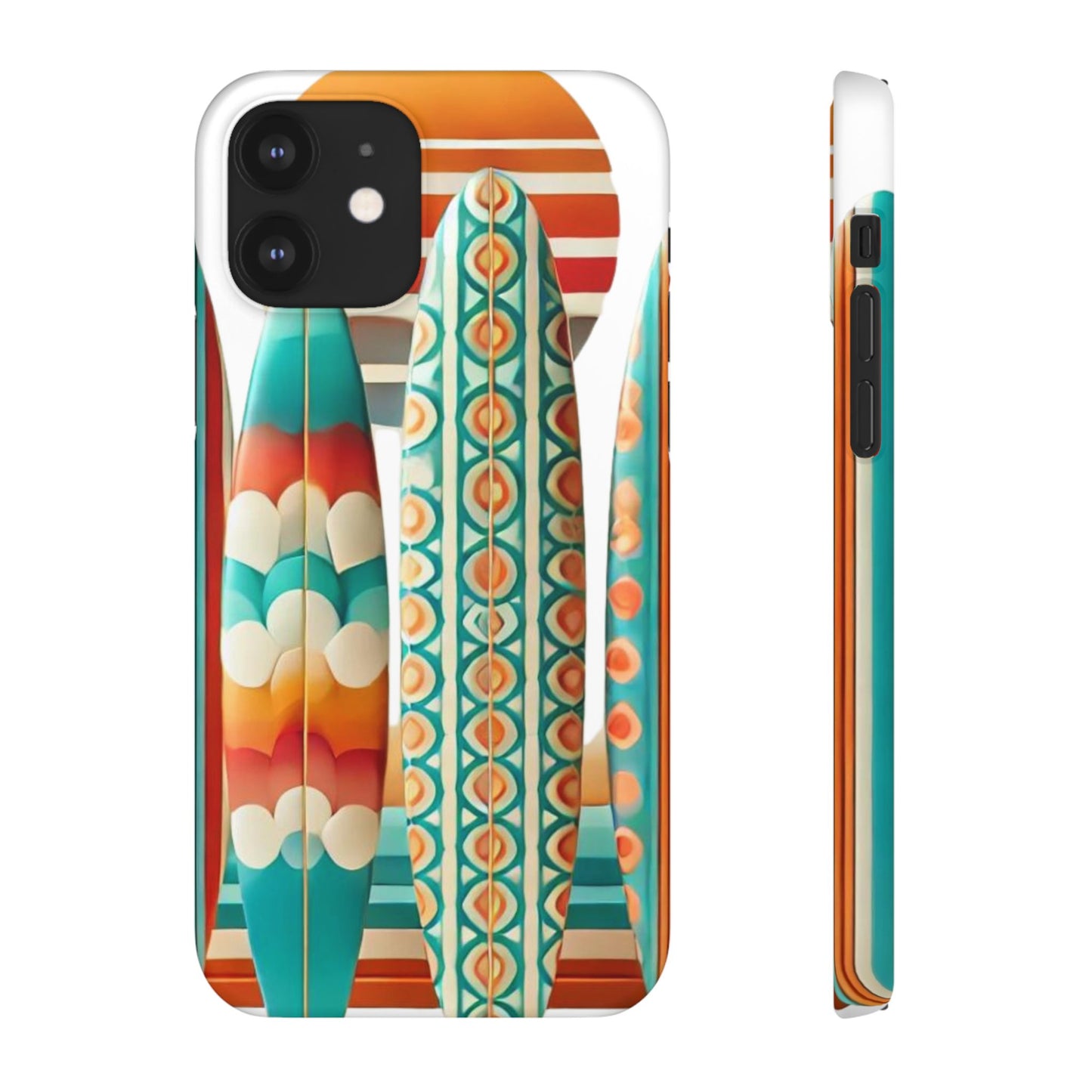 Retro Beach Surfboard Snap Phone Case