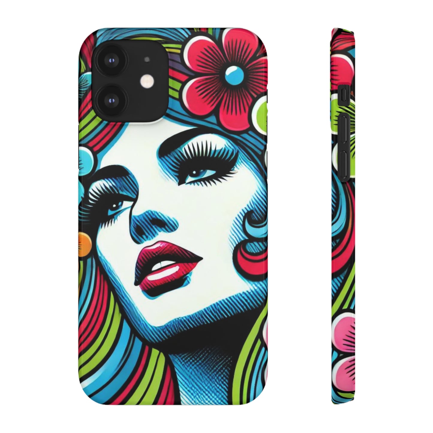 Psychedelic Flower Power Pop Art Snap Phone Case