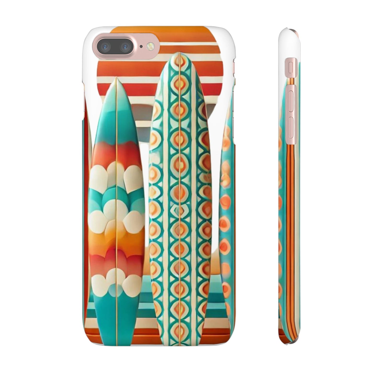 Retro Beach Surfboard Snap Phone Case