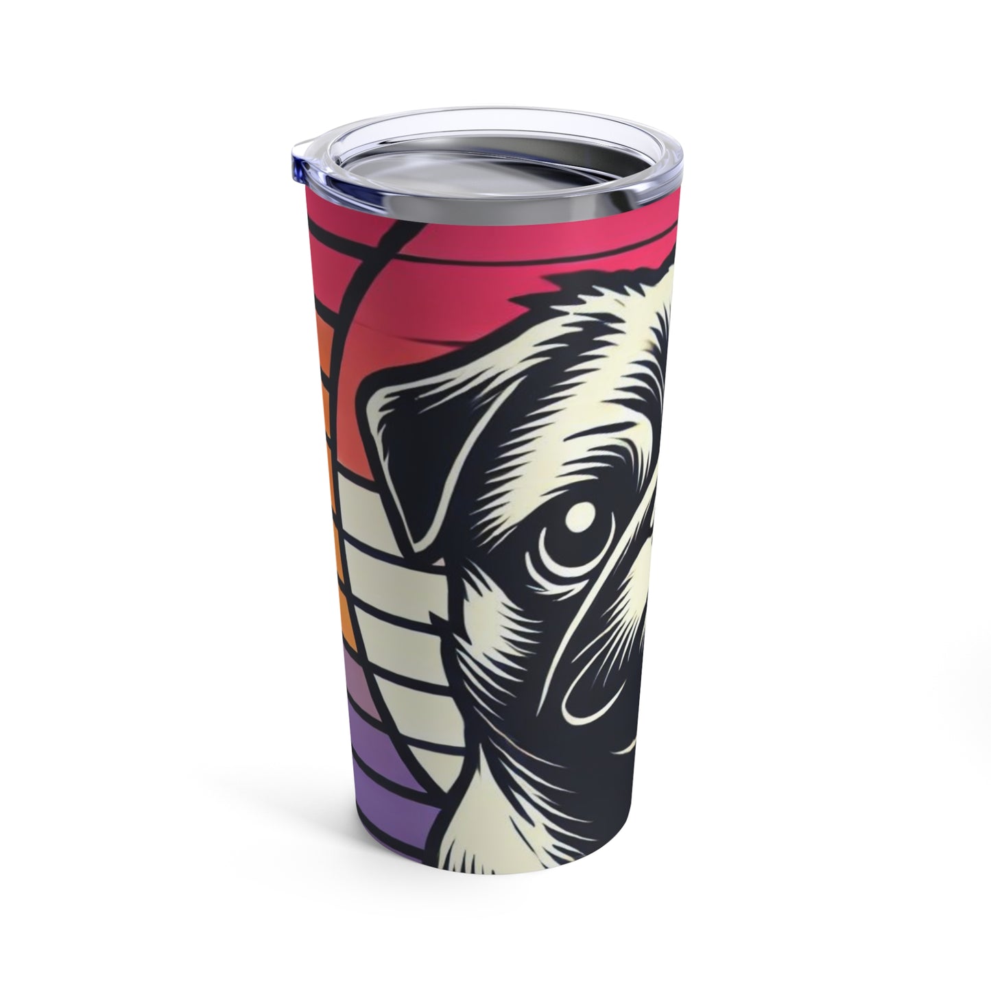 Retro Silhouette Pug 20oz Tumbler