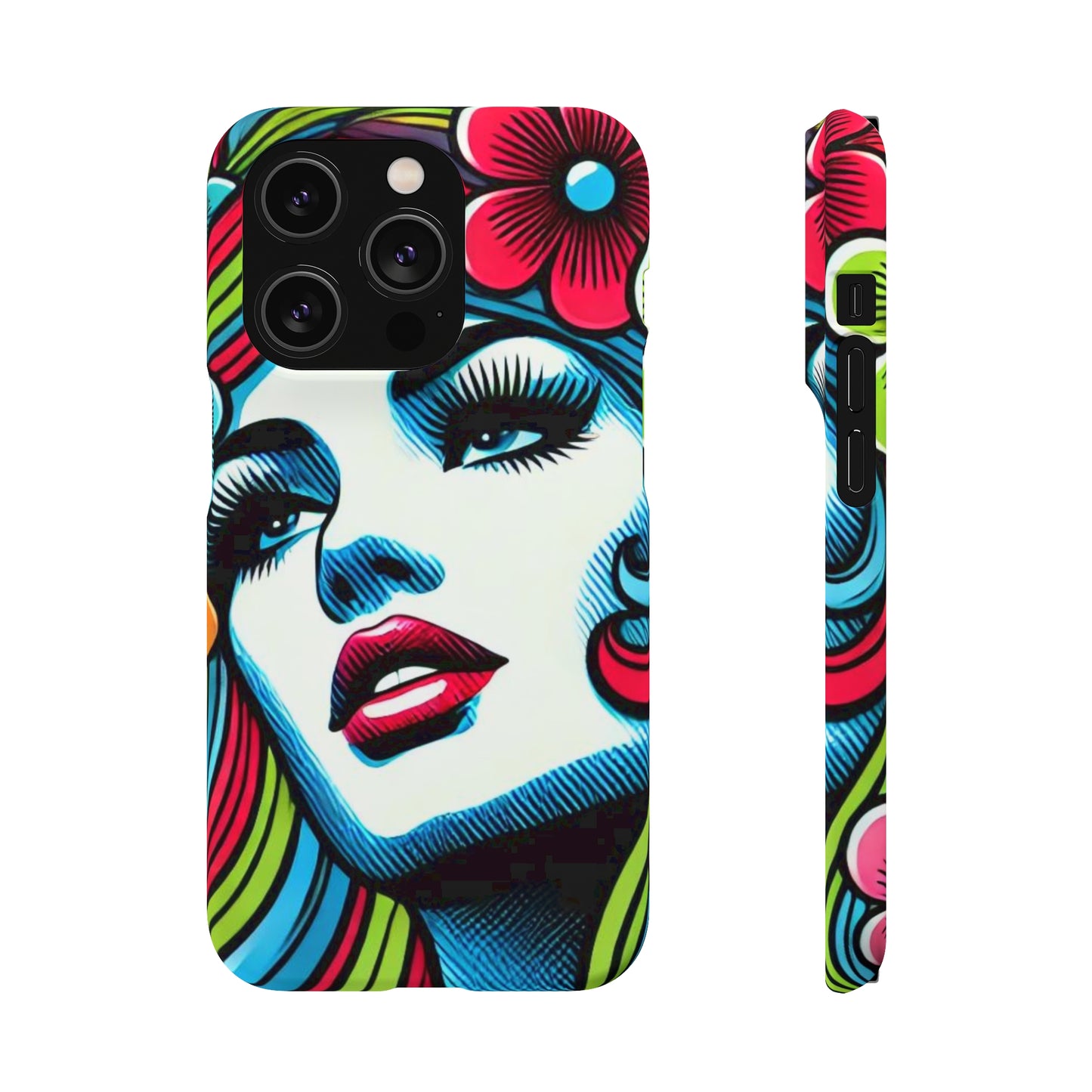 Psychedelic Flower Power Pop Art Snap Phone Case