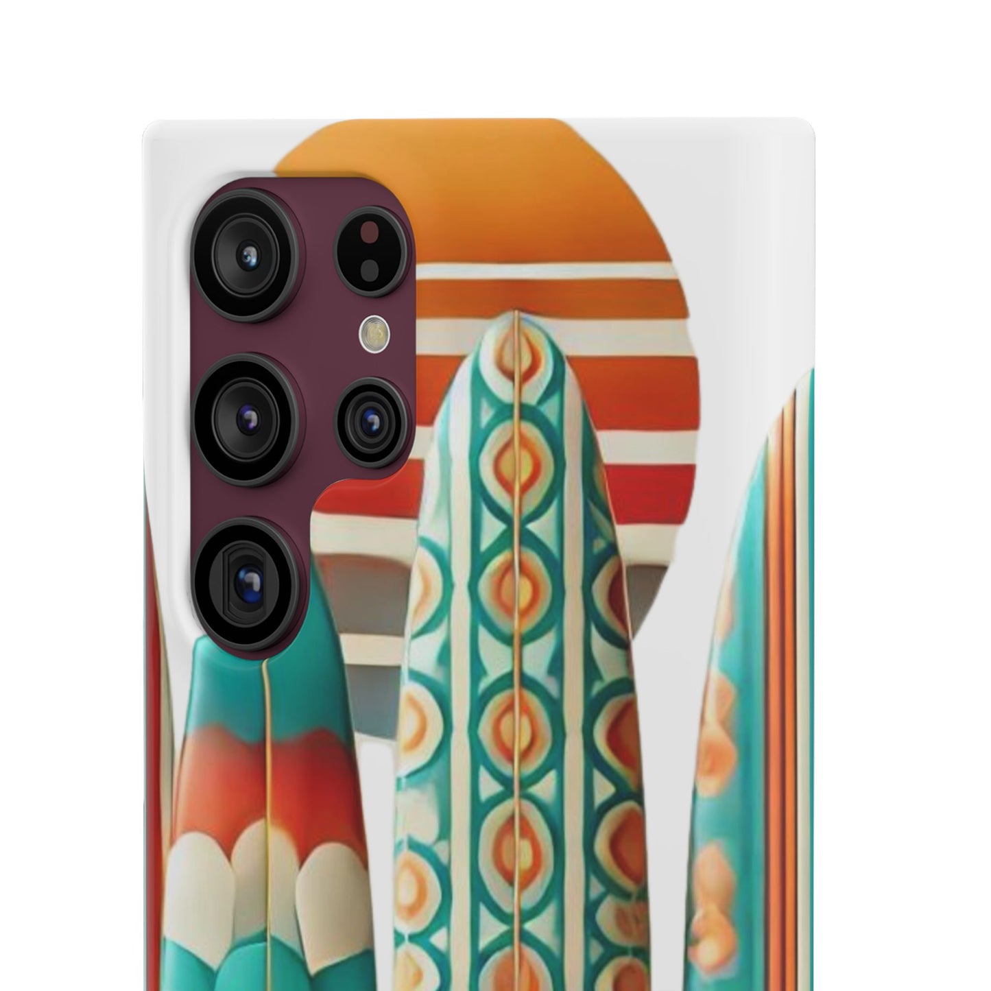 Retro Beach Surfboard Snap Phone Case