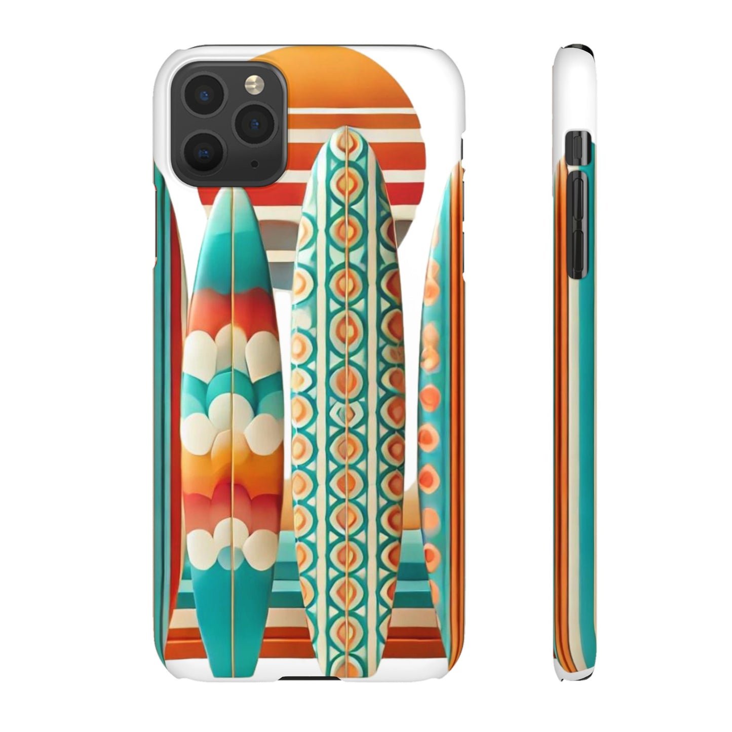 Retro Beach Surfboard Snap Phone Case