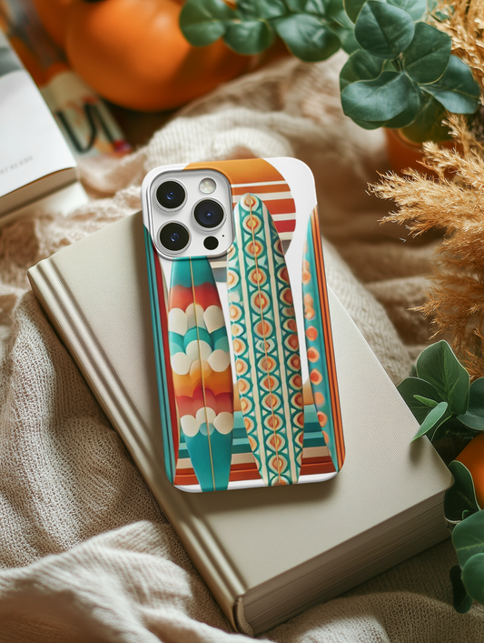 Retro Beach Surfboard Snap Phone Case