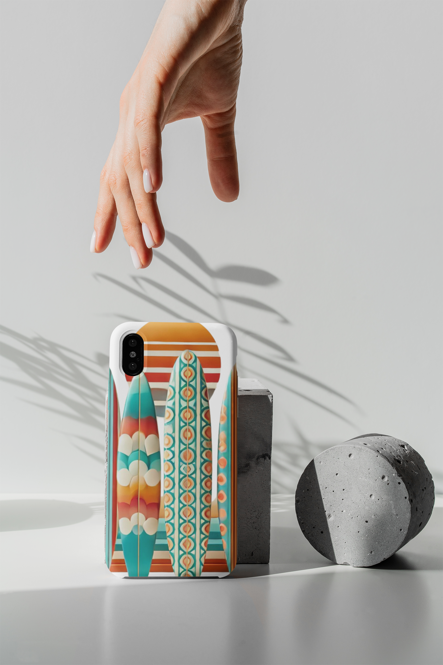 Retro Beach Surfboard Snap Phone Case