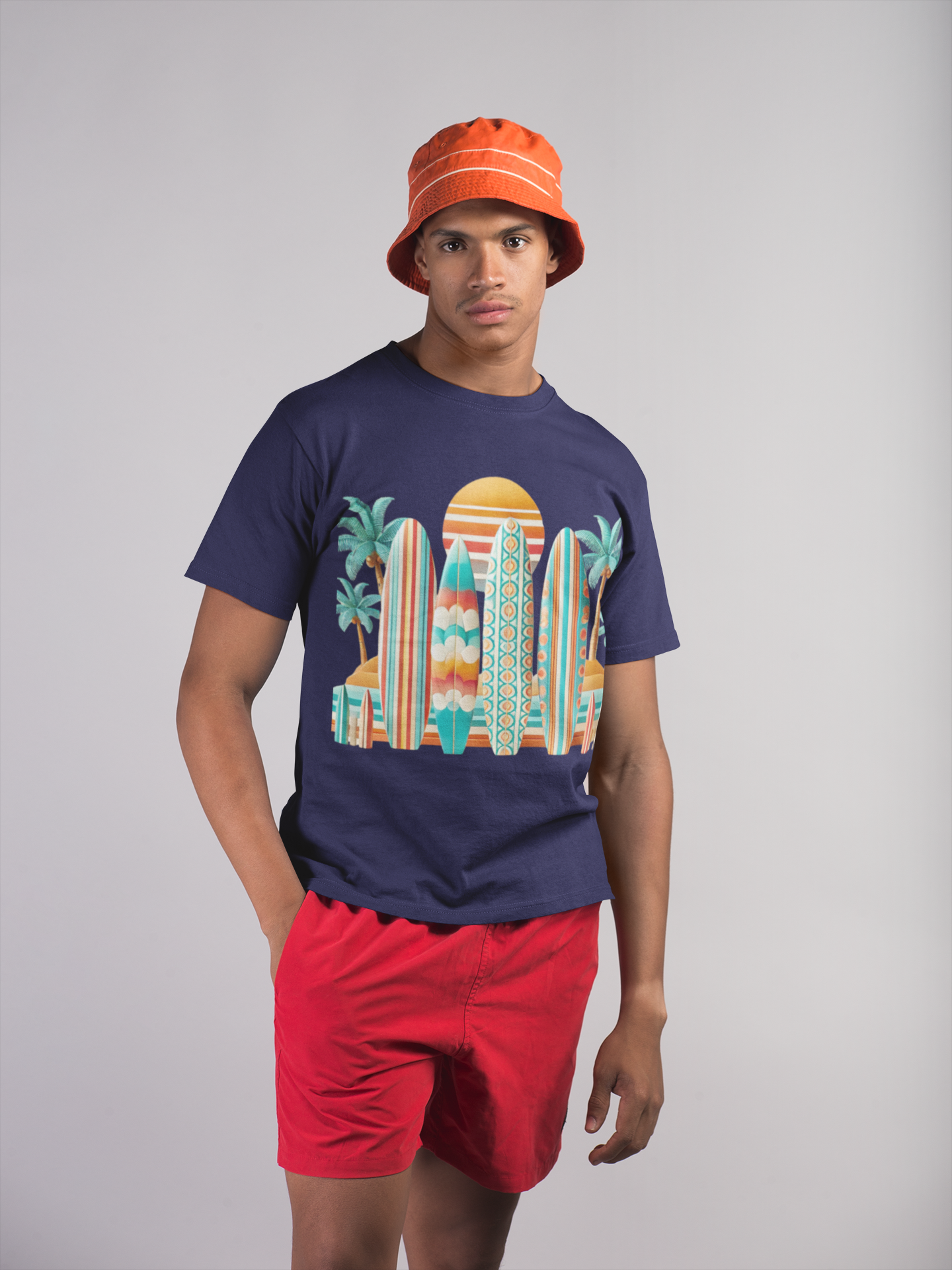 Retro Beach Surfboard Tee