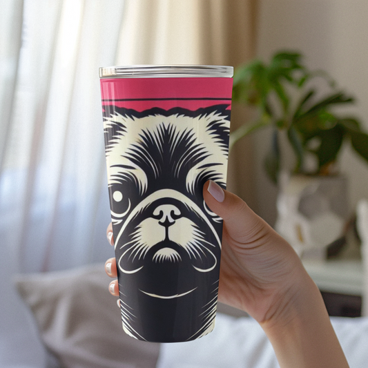 Retro Silhouette Pug 20oz Tumbler